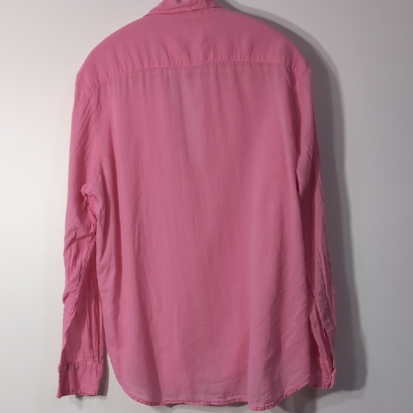 Frank & Eileen | 100% Cotton Bright Pink Lightweight Button-Down Shirt Size M - Picture 9 of 9